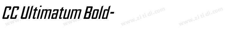 CC Ultimatum Bold字体转换